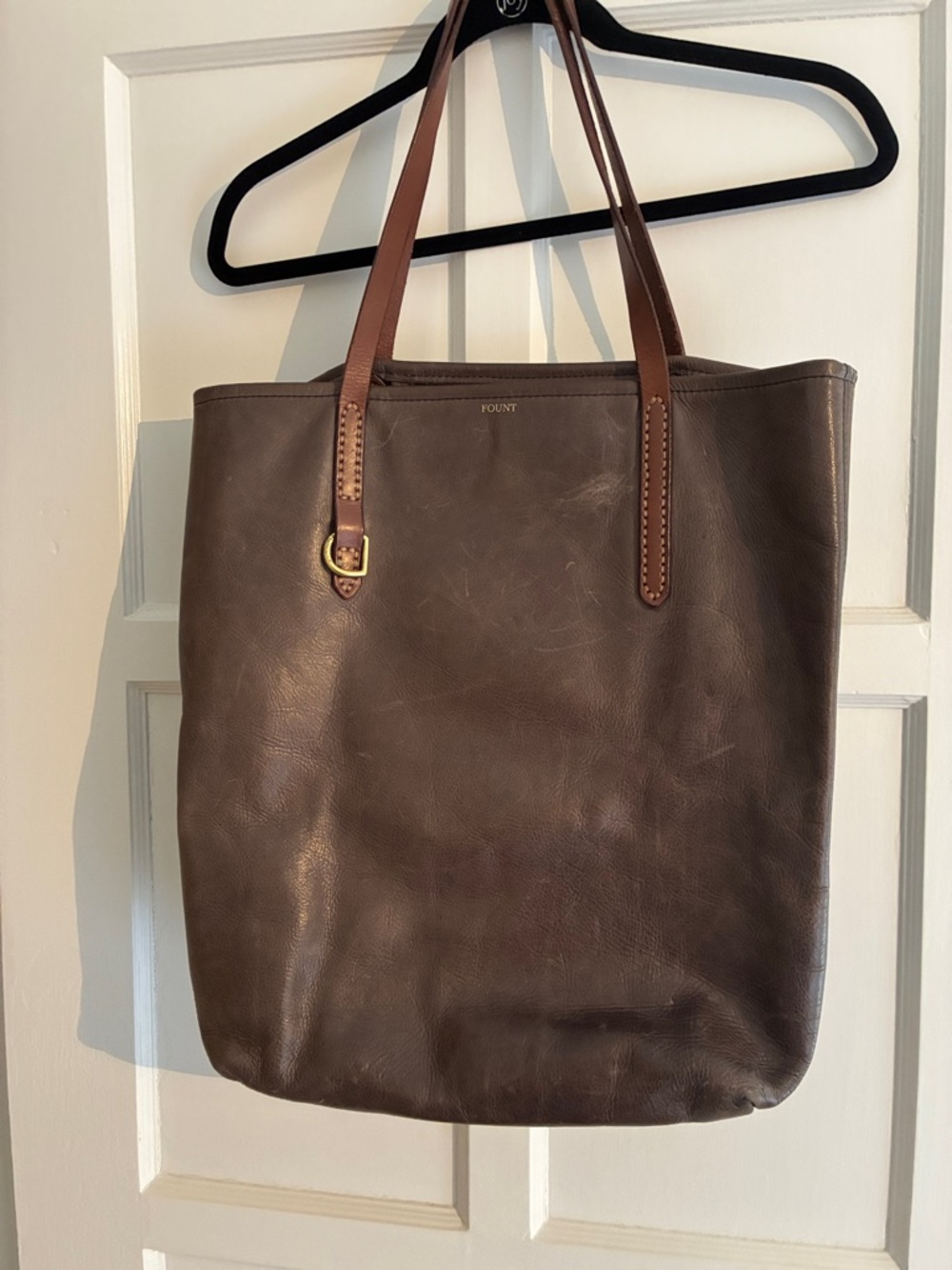 Fount original XL Belfield Leather Tote with Chestnut Straps